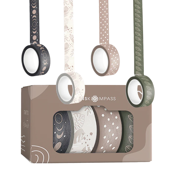 Washi Tapes - 4 Dekoklebebänder aus Papier